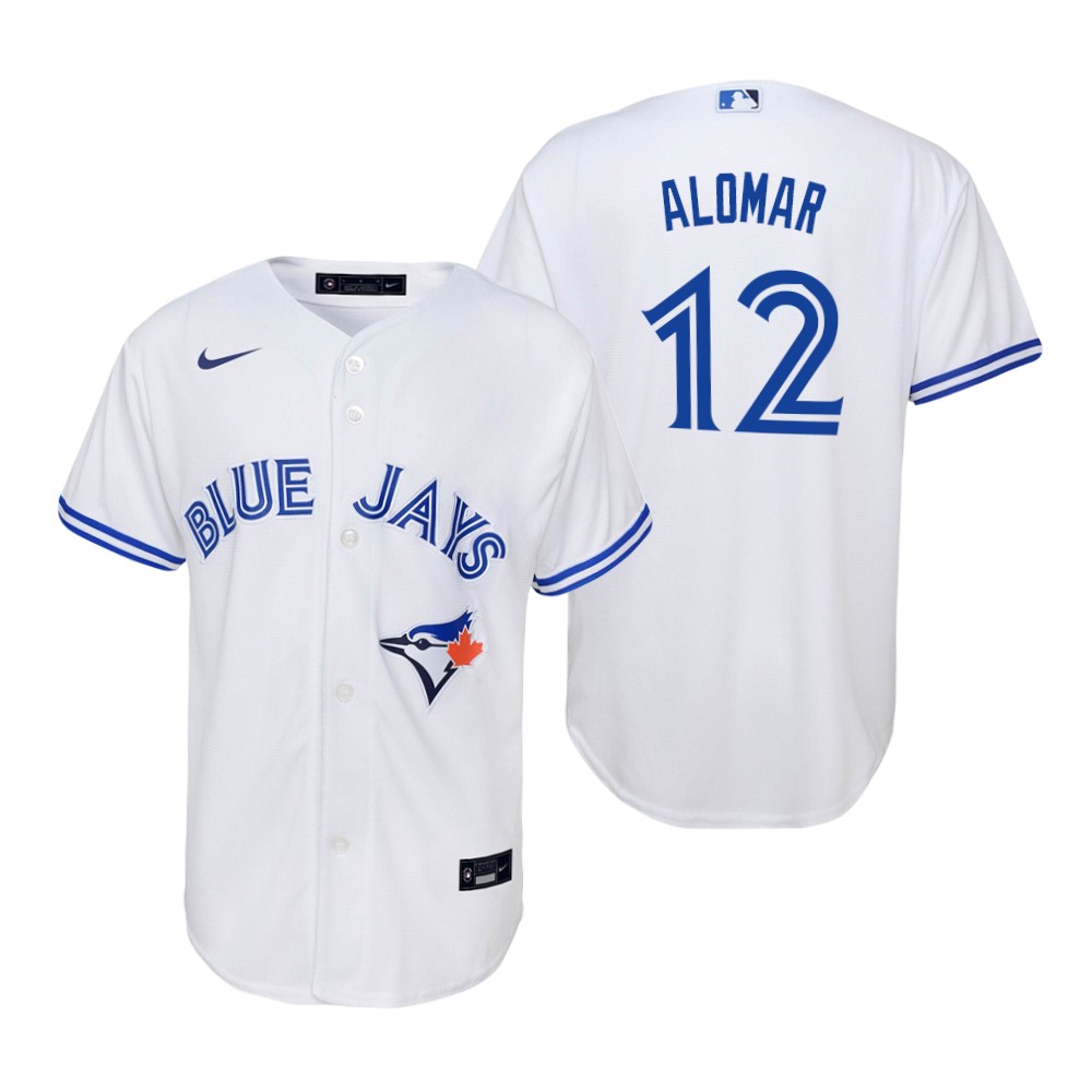 Youth Toronto Blue Jays Retired Player #12 Roberto Alomar Nike White Home Jersey