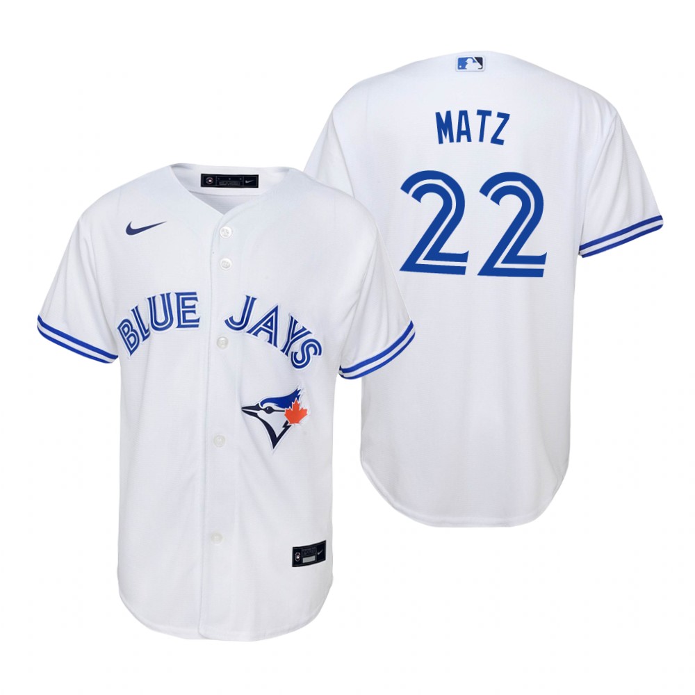 Youth Toronto Blue Jays #22 Steven Matz Nike White Home Jersey