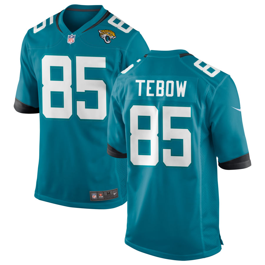 Men's Jacksonville Jaguars #85 Tim Tebow Nike Teal Alternate Vapor Jersey