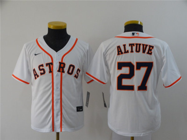 Youth Houston Astros #27 Jose Altuve Nike White Jersey Youth Houston Astros #27 Jose Altuve Nike White Jersey