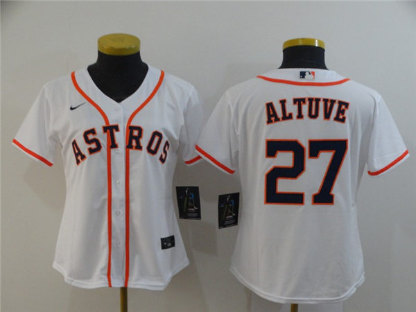 Women's Houston Astros #27 Jose Altuve Nike White Jersey