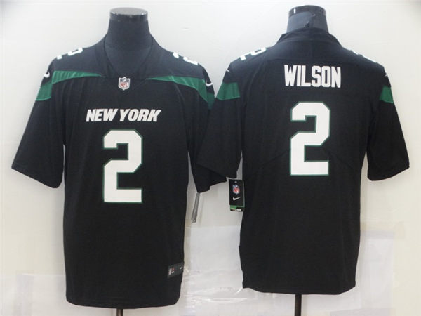 Men's New York Jets #2 Zach Wilson Alternate Black Nike NFL Vapor Limited Jersey Men's New York Jets #2 Zach Wilson Alternate Black Nike NFL Vapor Limited Jersey