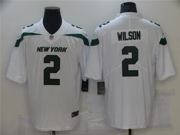 Men's New York Jets #2 Zach Wilson Nike White NFL Vapor Limited Jersey