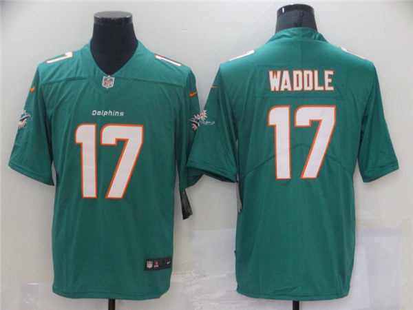 Men's Miami Dolphins #17 Jaylen Waddle Nike Aqua Vapor Limited Jersey