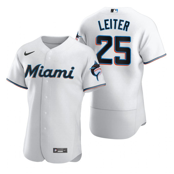 Men's Miami Marlins Retired Player #25 Al Leiter Nike White Home Flex Base Jersey Men's Miami Marlins Retired Player #25 Al Leiter Nike White Home Flex Base Jersey