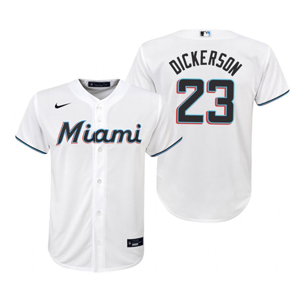 Youth Miami Marlins #23 Corey Dickerson Nike White Jersey
