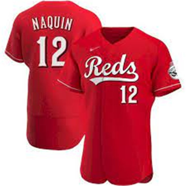 Men's Cincinnati Reds #12 Tyler Naquin Nike Scarlet Alternate Reds Flex Base Player Jersey Men's Cincinnati Reds #12 Tyler Naquin Nike Scarlet Alternate Reds Flex Base Player Jersey