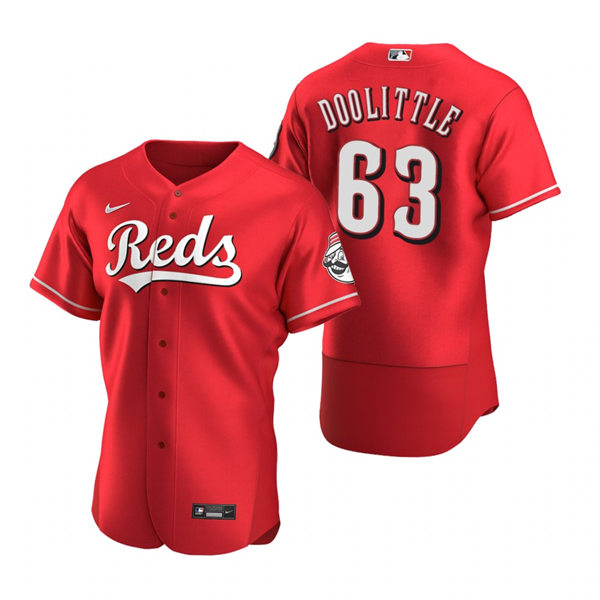 Men's Cincinnati Reds #63 Sean Doolittle Nike Scarlet Alternate Reds Flex Base Player Jersey