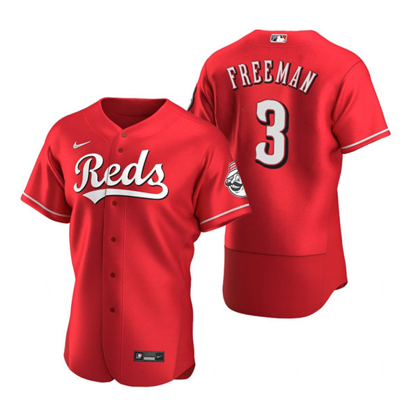 Men's Cincinnati Reds #3 Mike Freeman Nike Scarlet Alternate Reds Flex Base Player Jersey