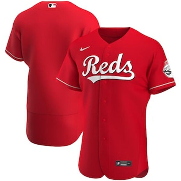 Men's Cincinnati Reds Blank Nike Scarlet Alternate Reds Flex Base Team Jersey