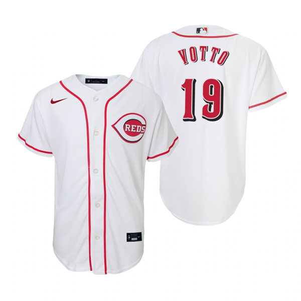 Youth Cincinnati Reds #19 Joey Votto Nike White Jersey Youth Cincinnati Reds #19 Joey Votto Nike White Jersey