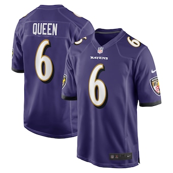 Men's Baltimore Ravens #6 Patrick Queen Nike Purple Vapor Untouchable Limited Jersey