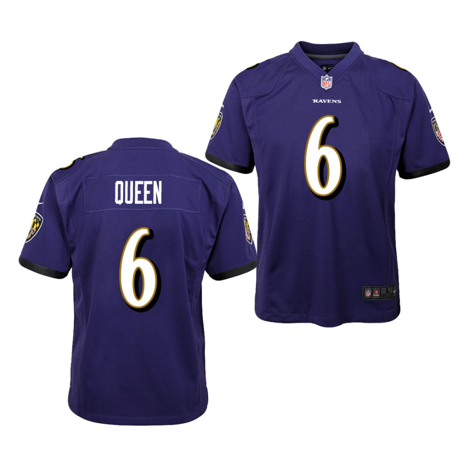 Youth Baltimore Ravens #6 Patrick Queen Nike Purple Vapor Untouchable Limited Jersey