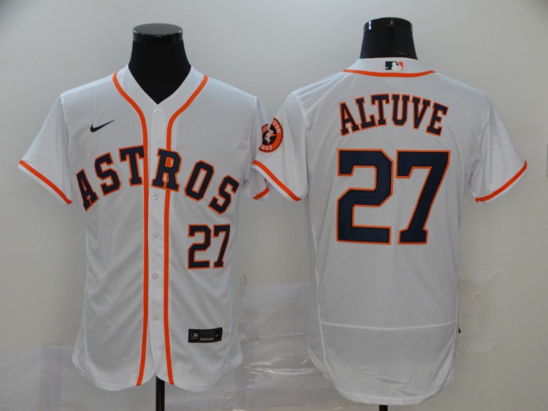 Men's Houston Astros #27 Jose Altuve Nike White Home Flexbase Jersey Men's Houston Astros #27 Jose Altuve Nike White Home Flexbase Jersey