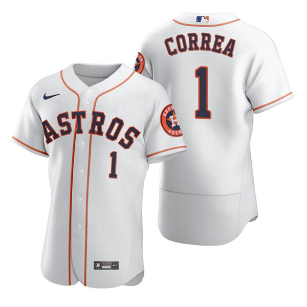 Men's Houston Astros #1 Carlos Correa Nike White Home Flexbase Jersey Men's Houston Astros #1 Carlos Correa Nike White Home Flexbase Jersey