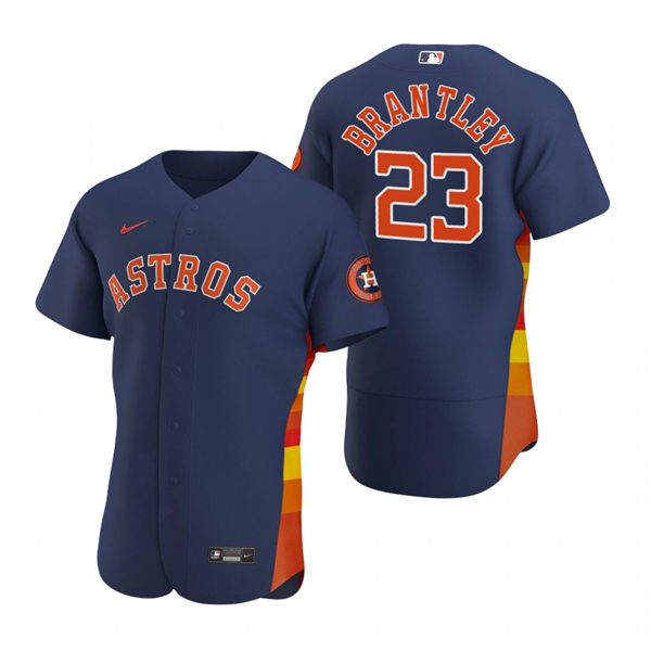 Men's Houston Astros #23 Michael Brantley Nike Navy Alternate Flexbase Jersey