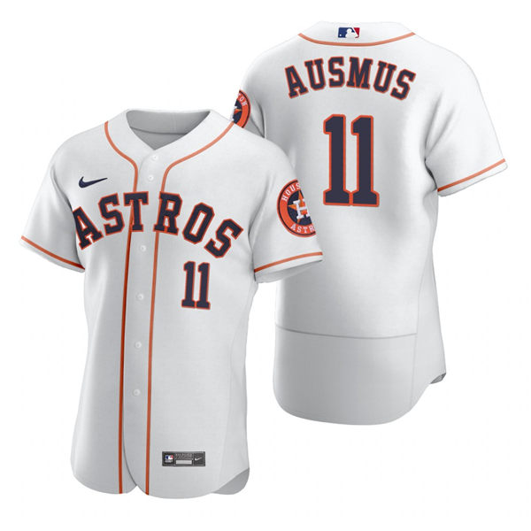Men's Houston Astros Retired Player #11 Brad Ausmus Nike White Home Flexbase Jersey