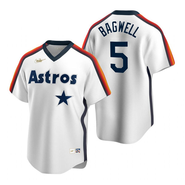 Men's Houston Astros Retired Player #5 Jeff Bagwell Nike White Cooperstown Collection Jersey