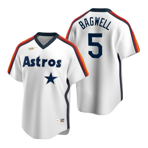 Men's Houston Astros Retired Player #5 Jeff Bagwell Nike White Cooperstown Collection Jersey Men's Houston Astros Retired Player #5 Jeff Bagwell Nike White Cooperstown Collection Jersey