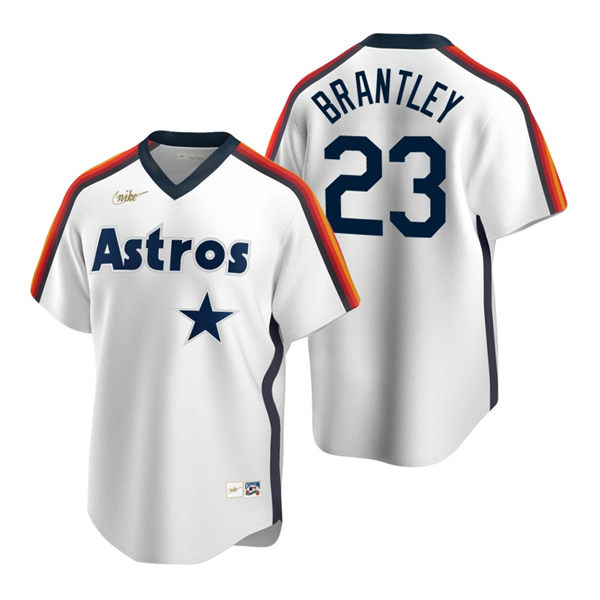 Men's Houston Astros #23 Michael Brantley Nike White Cooperstown Collection Jersey Men's Houston Astros #23 Michael Brantley Nike White Cooperstown Collection Jersey