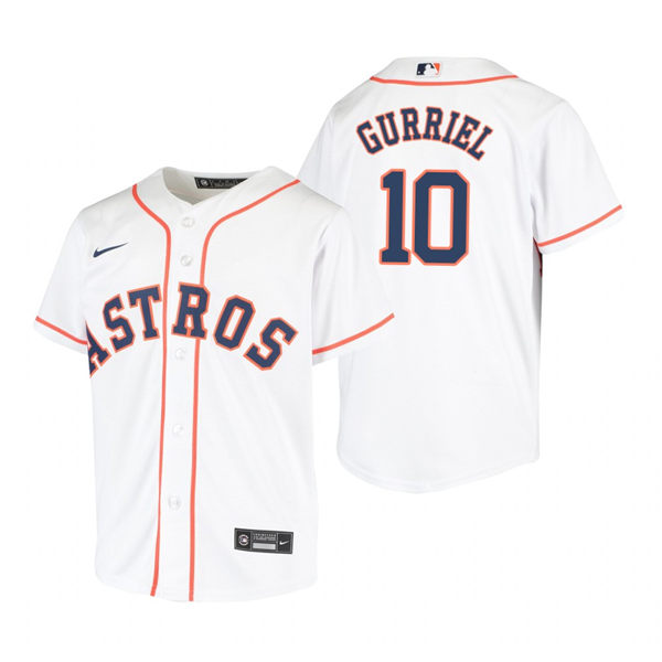 Youth Houston Astros #10 Yuli Gurriel Nike White Jersey