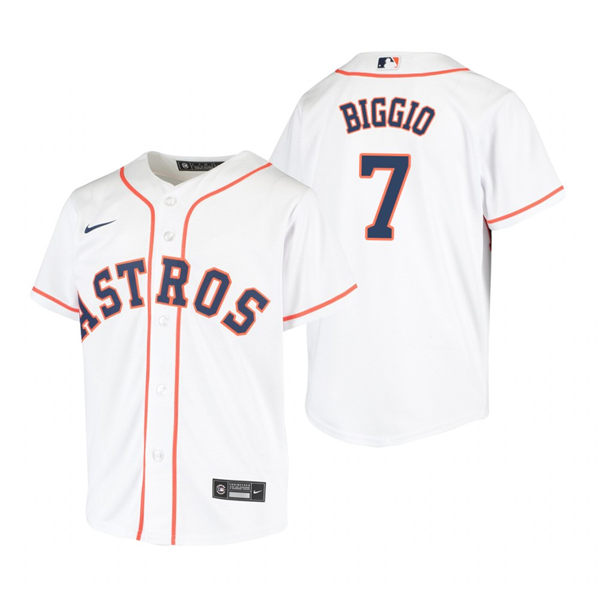 Youth Houston Astros #5 Craig Biggio Nike White Jersey