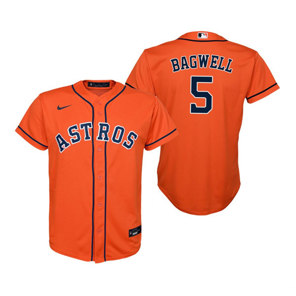 Youth Houston Astros #5 Jeff Bagwell Nike Orange Jersey