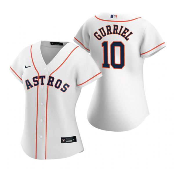 Women's Houston Astros #10 Yuli Gurriel Nike White Jersey