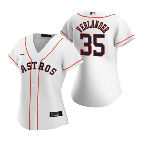 Women's Houston Astros #35 Justin Verlander Nike White Jersey