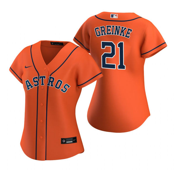 Women's Houston Astros #21 Zack Greinke Nike Orange Jersey Women's Houston Astros #21 Zack Greinke Nike Orange Jersey