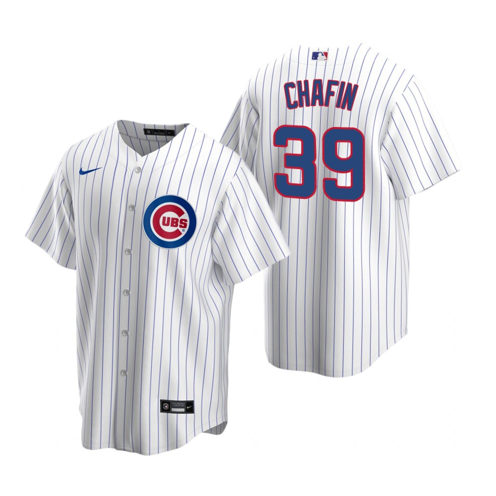 Men's Chicago Cubs #39 Andrew Chafin Nike White Home Cool Base Jersey