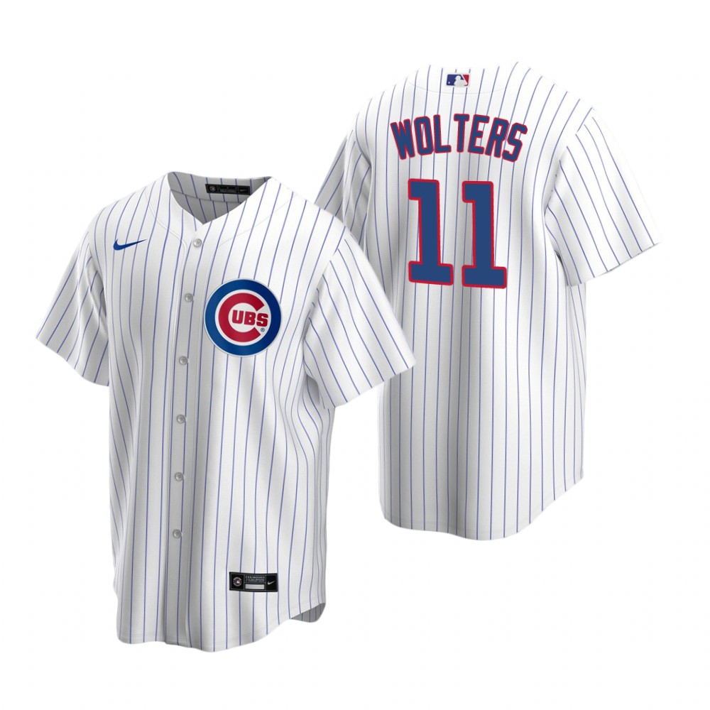 Men's Chicago Cubs #11 Tony Wolters Nike White Home Cool Base Jersey Men's Chicago Cubs #11 Tony Wolters Nike White Home Cool Base Jersey