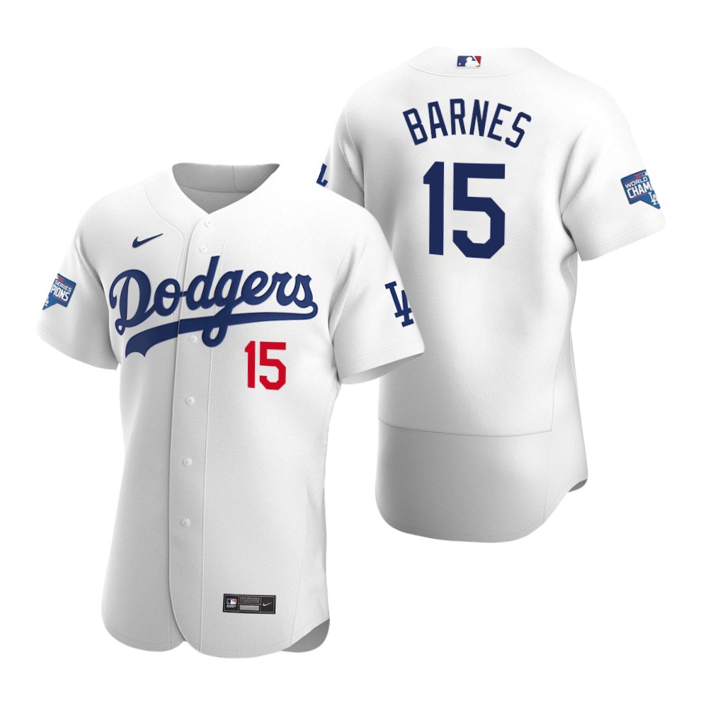 Men's Los Angeles Dodgers Austin Barnes Nike White Flexbase Jersey