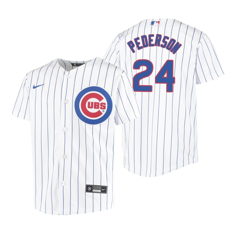 Youth Chicago Cubs #24 Joc Pederson Nike White Jersey