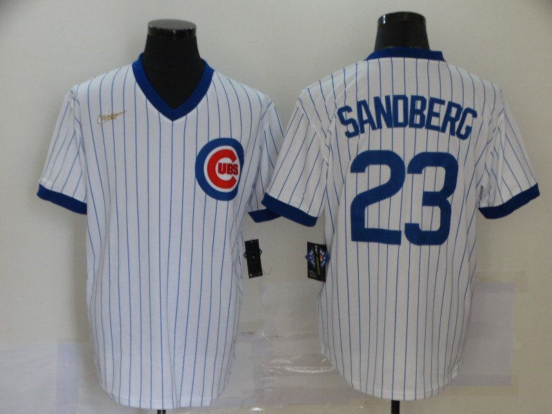 Youth Chicago Cubs Retired Player #23 Ryne Sandberg Nike White Pullover Jersey