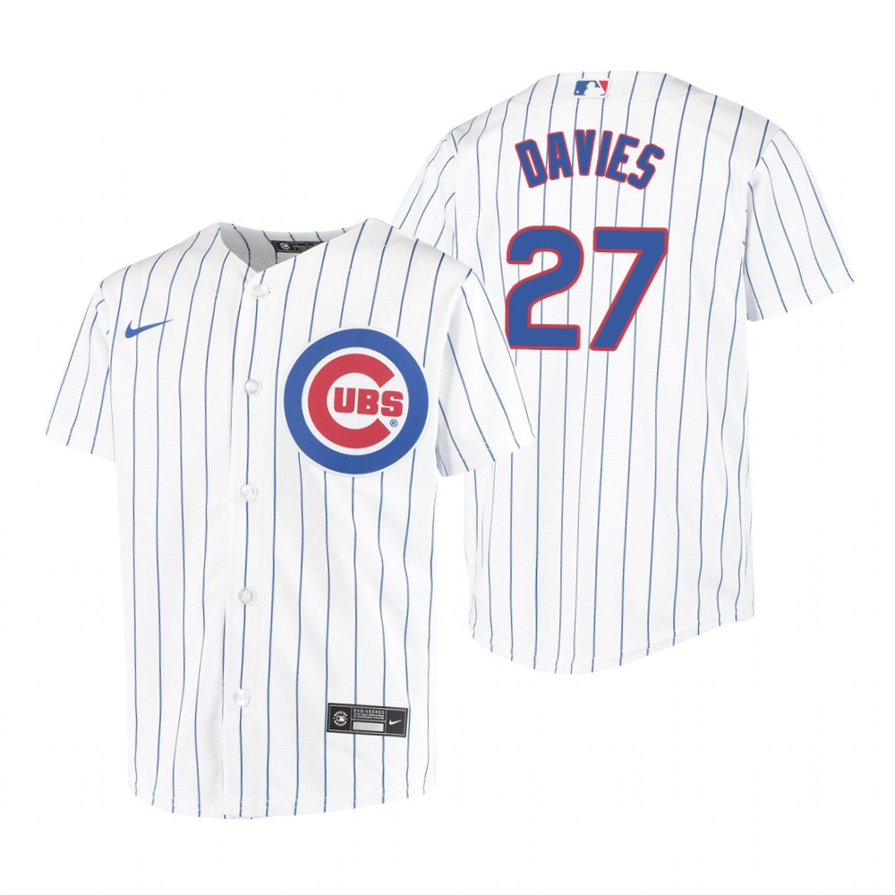 Youth Chicago Cubs #27 Zach Davies Nike White Jersey Youth Chicago Cubs #27 Zach Davies Nike White Jersey