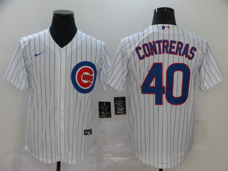 Womens Chicago Cubs #40 Willson Contreras Nike White Jersey