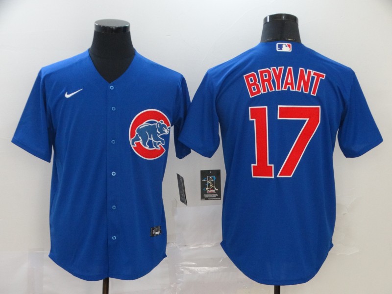 Youth Chicago Cubs #17 Kris Bryant Nike Royal Jersey
