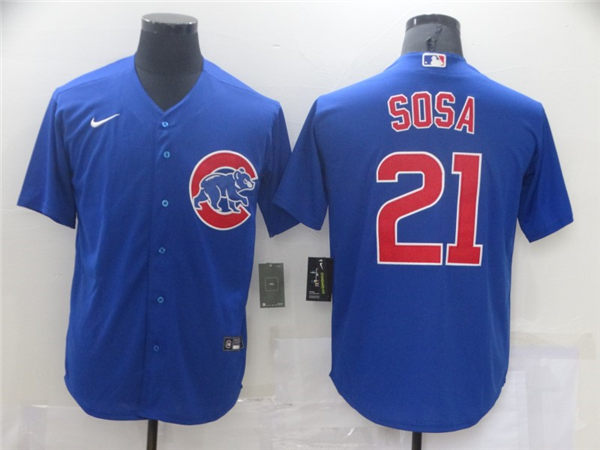 Youth Chicago Cubs Retired Player #21 Sammy Sosa Nike Royal Jersey