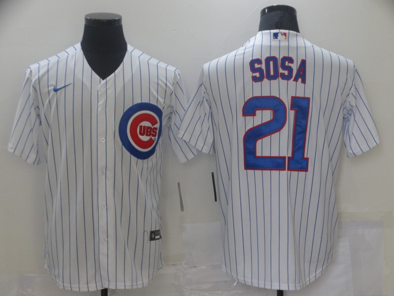 Youth Chicago Cubs Retired Player #21 Sammy Sosa Nike White Jersey