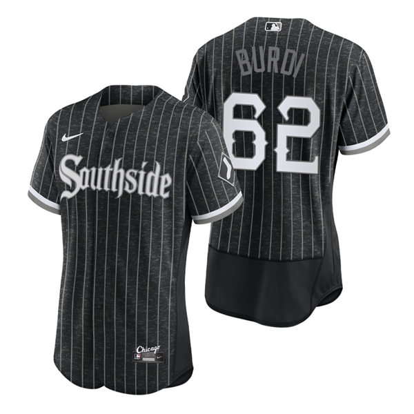 Men's Chicago White Sox #62 Zack Burdi Stitched Nike Black 2021 MLB FlexBase City Connect Jersey Men's Chicago White Sox #62 Zack Burdi Stitched Nike Black 2021 MLB FlexBase City Connect Jersey