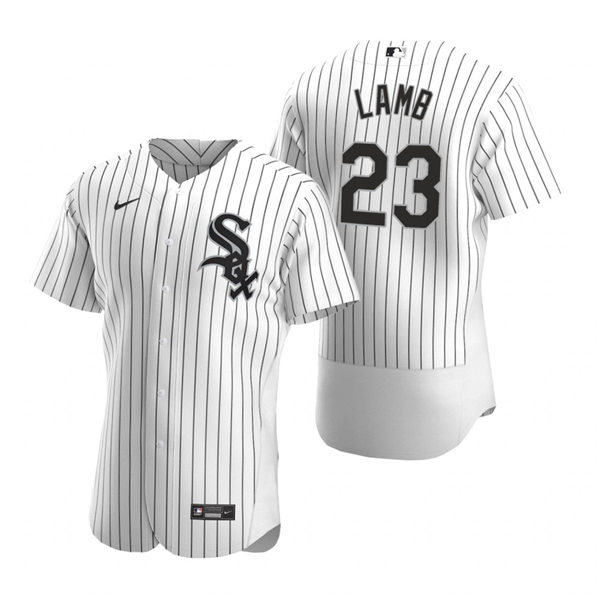 Men's Chicago White Sox #23 Jake Lamb Nike White Home FlexBase Jersey Men's Chicago White Sox #23 Jake Lamb Nike White Home FlexBase Jersey