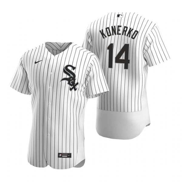 Men's Chicago White Sox Retired Player #14 Paul Konerko Nike White Home Flex Base Jersey