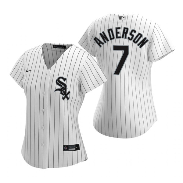Women's Chicago White Sox #7 Tim Anderson Nike White Home Jersey