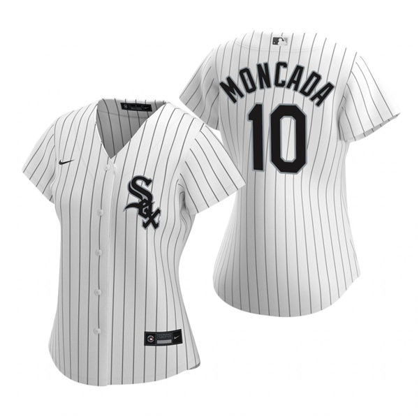Women's Chicago White Sox #10 Yoan Moncada Nike White Home Jersey