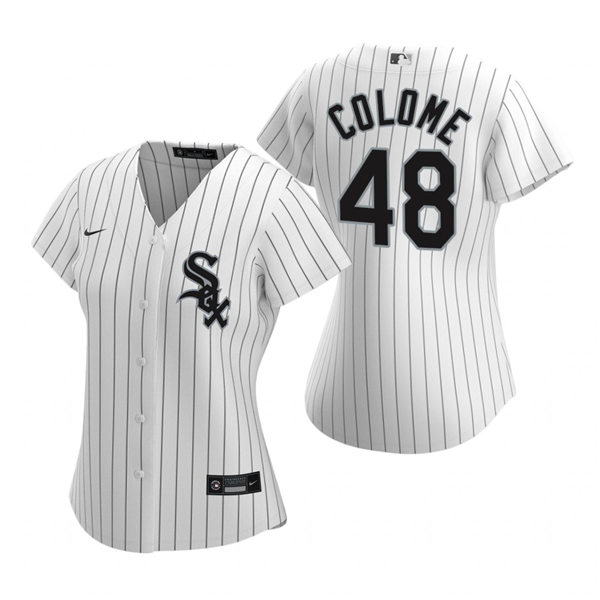 Women's Chicago White Sox #48 Alex Colome Nike White Home Jersey
