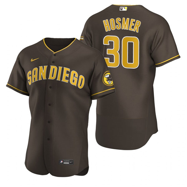 Men's San Diego Padres #30 Eric Hosmer Nike Brown Road Player Flex Base Baseball Jersey Men's San Diego Padres #30 Eric Hosmer Nike Brown Road Player Flex Base Baseball Jersey