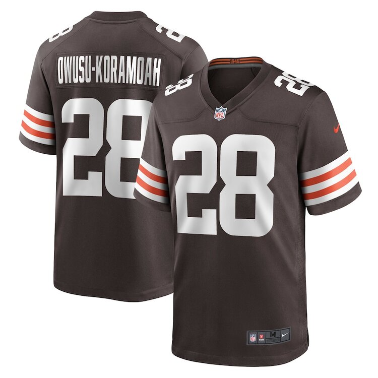 Men's Cleveland Browns #28 Jeremiah Owusu-Koramoah Nike Brown Legend Player Jersey Men's Cleveland Browns #28 Jeremiah Owusu-Koramoah Nike Brown Legend Player Jersey