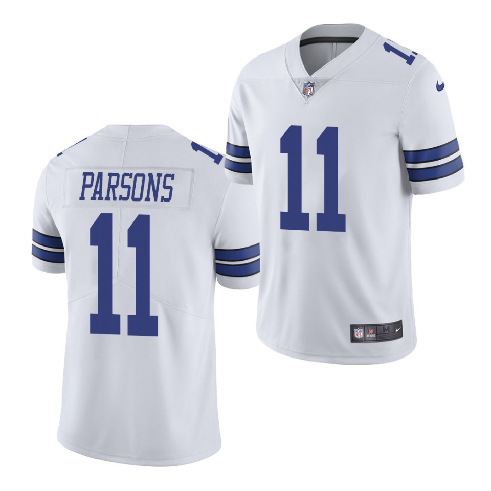 Men's Dallas Cowboys #11 Micah Parsons Nike White Vapor Untouchable Limited Jersey