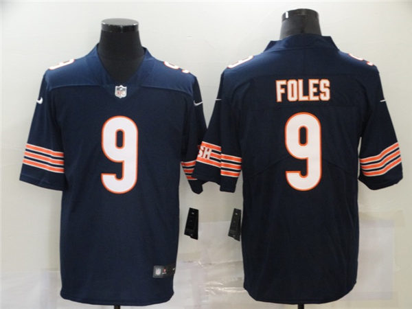 Men's Chicago Bears #9 Nick Foles Nike Navy Vapor Limited Footbll Jersey